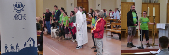 Pilgerinnen aus der Arche-Gemeinschaft in der Manresa-Messe