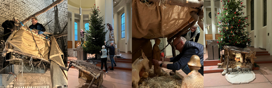 Aufbau Baum und Krippe Kleiner Michel Aufbau Baum und Krippe Kleiner Michel